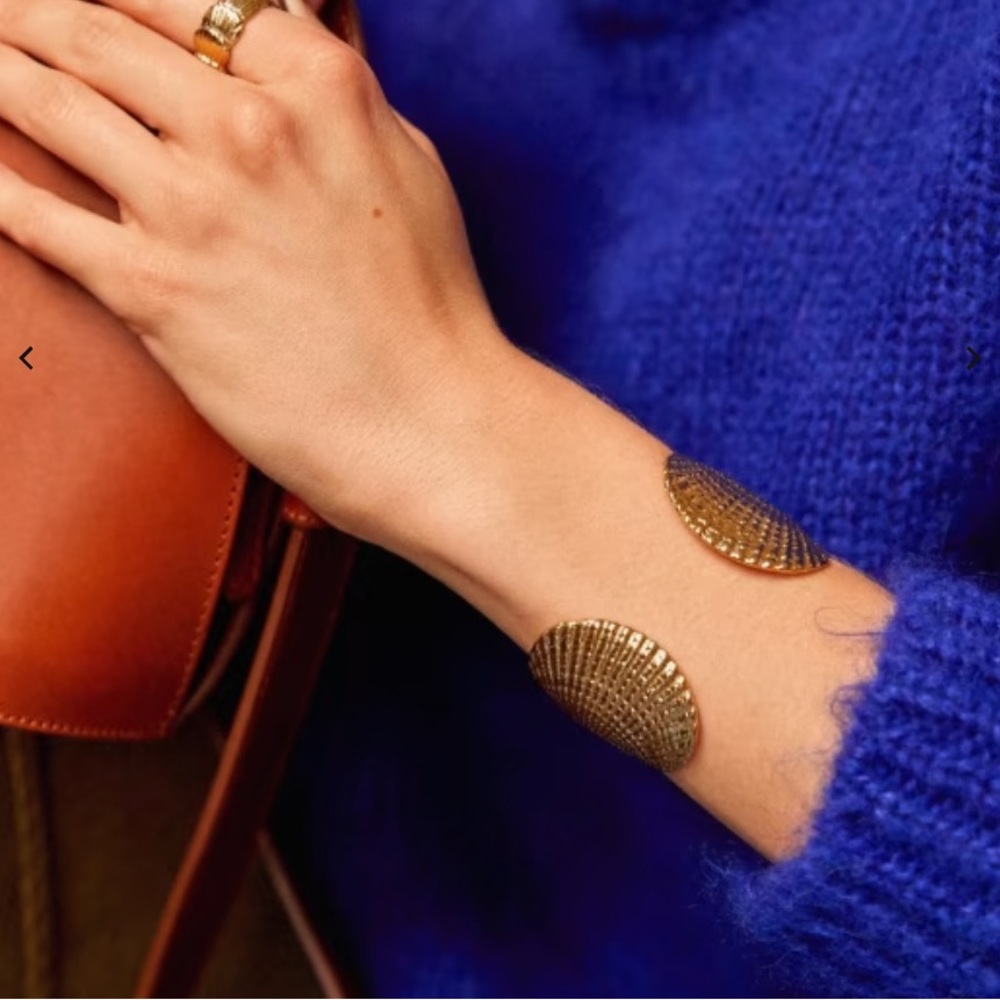 Sezane Lea Armband Gold Bracelet Cuff Only Worn Once!